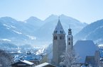 city of kitzbühel in winter 