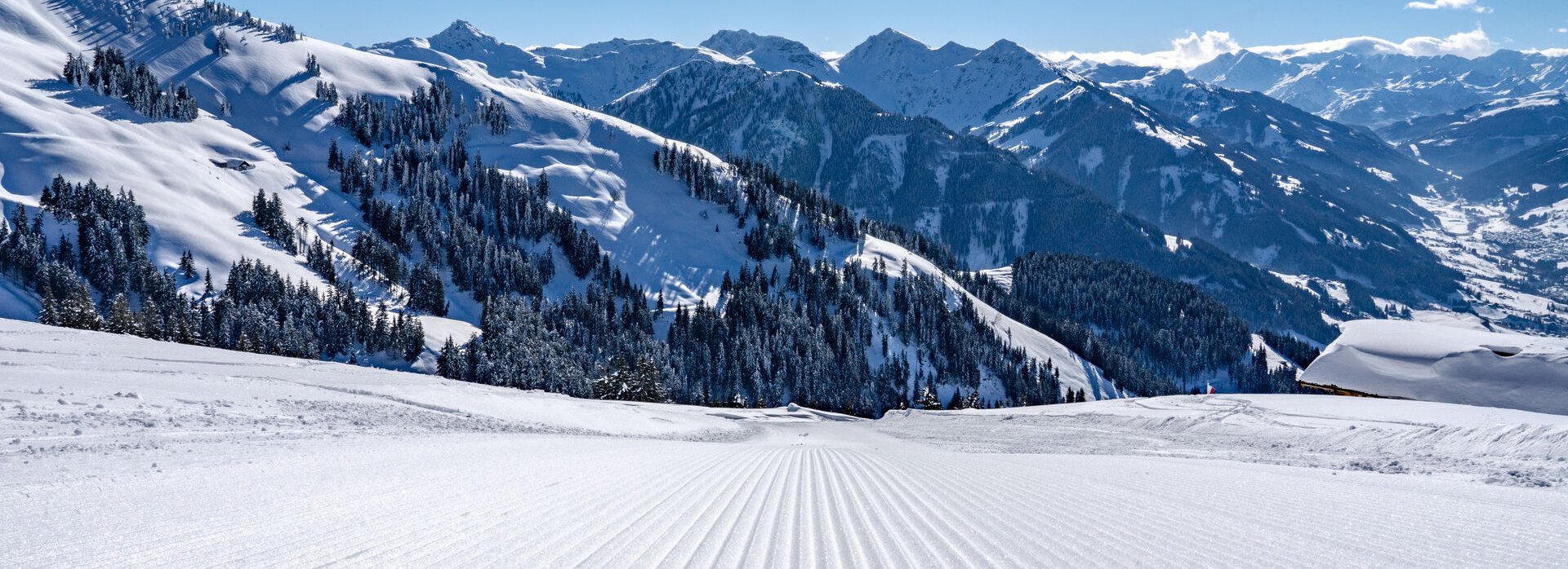 Präparierte Skipiste