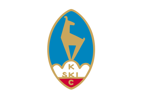 Logo KSC Ein stilisiertes Wappen mit einem goldenen Tier auf einem blauen Hintergrund. Darunter steht "SKI C" in roter Schrift.