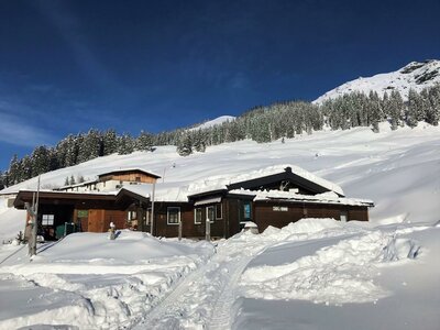 Winter Hütte Hochwildalm