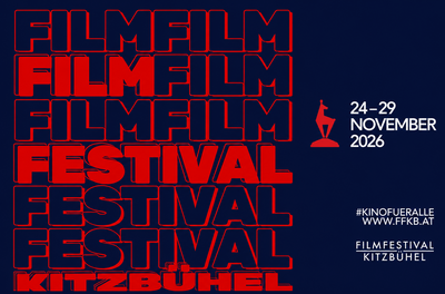 Ein Plakat für das Filmfestival Kitzbühel. Termine: 24. bis 29. November 2026.
