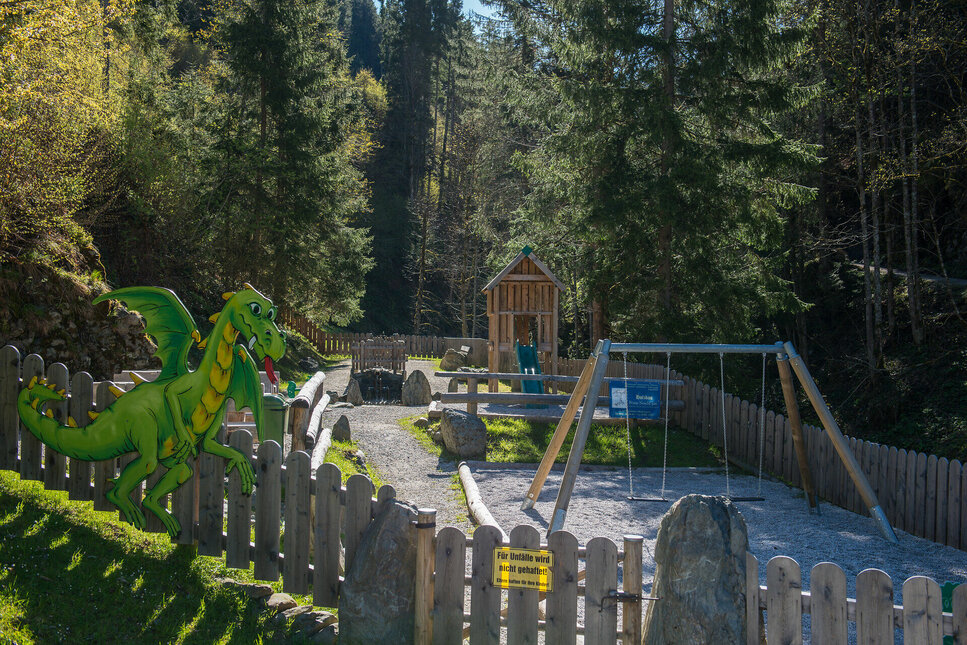 The playground at the Sintersbach Waterfall in Kitzbühel has something for everyone.