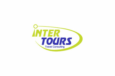 Inter Tours Logo Logo von Inter Tours Travel Consulting in Grün und Blau auf weißem Hintergrund.