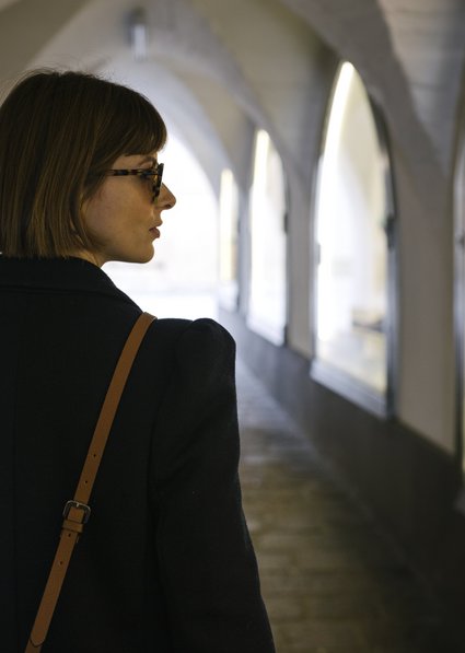 Woman shopping in the city center