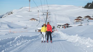 Skifahrer am Ankerlift