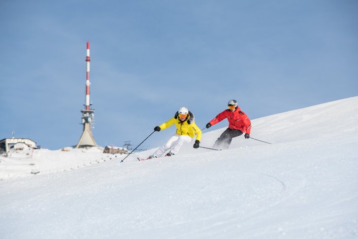 Zwei Skifahrer