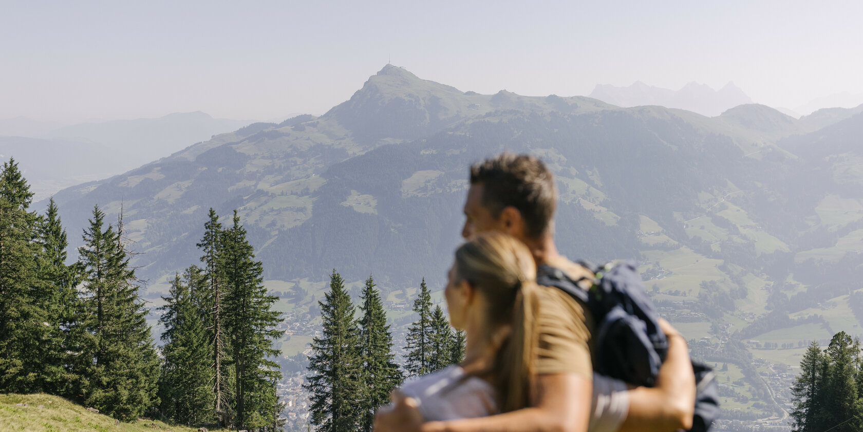 A couple out for a walk in Kitzbühel