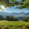 A beautiful summer day with a view of the town of Kitzbühel
