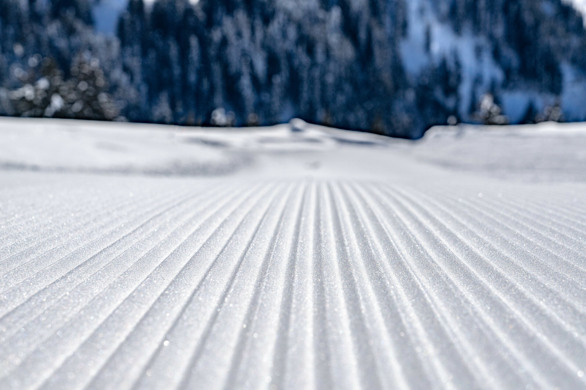 Skiing in Kitzbühel—a well-groomed slope