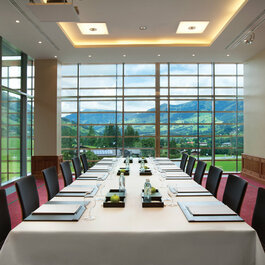 Meeting room with a view of the countryside