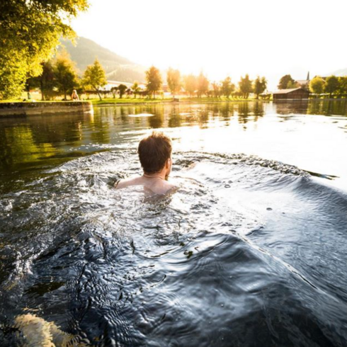 Swimming in the Kirchberg swimming lake