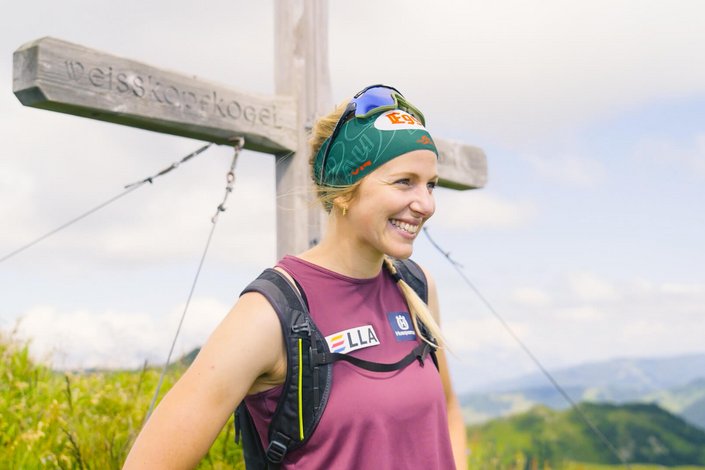 Lisa Hauser am Gipfel