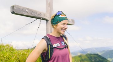 Lisa Hauser am Gipfel