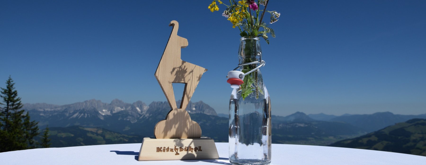 [Translate to EN:] Traumhafter Ausblick auf die Kitzbüheler Bergwelt 