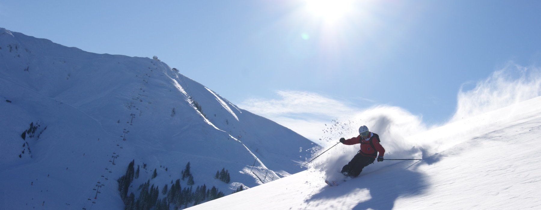 Herrliche Pistenbedingungen in der Kitzbüheler Bergwelt 