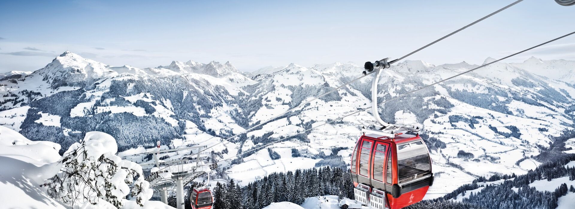 Hahnenkammbahn im Winter 