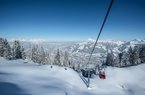 Hahnenkammbahn im Winter 